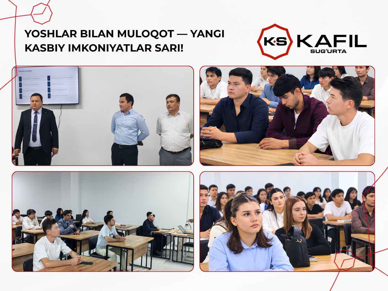 YOSHLAR BILAN MULOQOT — YANGI KASBIY IMKONIYATLAR SARI!