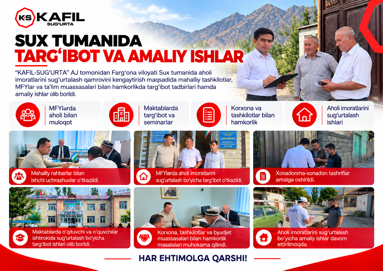 AHOLI IMORATLARINI SUG‘URTALASH — AMALIY ISHLAR VA NATIJALAR